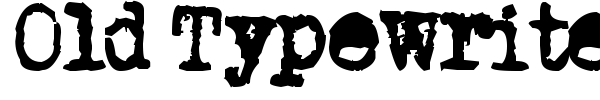 Old Typewriter font preview